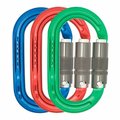 Dmm Carabiners ULTRA O Locksafe Color Coded 3pk (Red Green Blue) 35419
